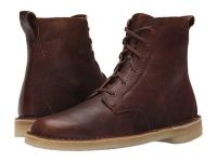 Stylish Clarks Combat Boots for Men - Desert Mali Boot - Bronze/Brown Leather On Sale